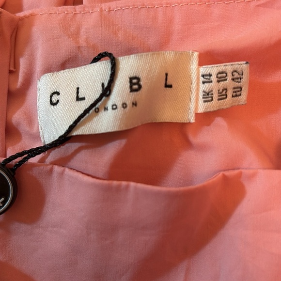 Club L London pink ruffle sleeve babydoll maternity mini dress - Picture 9 of 9